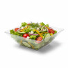 Assiette creuse transparente carrée 21,5 x 21,5 x 4 cm x 10 unités