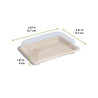 Barquette pulpe avec couvercle PS transparent "Itto" 16,7 x 11,7 x 4 cm - 50 unités