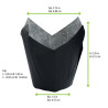 Caissette de cuisson forme tulipe en papier noir ingraissable Diam: 4,5 cm 15 x 15 x 8 cm - 120 unités