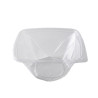 Saladier PET carré transparent vrillé 1000 ml 20 x 20 x 8 cm - 100 unités