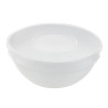 Combo Bol CookShow verre opale + Couv en plastique PP Ø178mm H75 mm - 12 unités