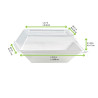 Couvercle PET transparent 13,2 x 13,2 x 3,1 cm - 50 unités