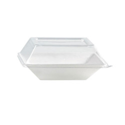 Couvercle PET transparent 13,2 x 13,2 x 3,1 cm - 50 unités