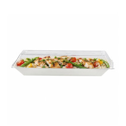 Couvercle PET transparent 26,2 x 13,2 x 3,3 cm - 50 unités