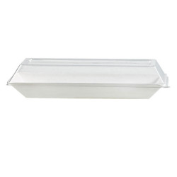 Couvercle PET transparent 26,2 x 13,2 x 3,3 cm - 50 unités