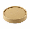 Couvercle carton kraft chaud et froid Diam: 9 cm 9 x 9 x 1,5 cm - 50 unités