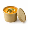 Couvercle carton kraft chaud et froid Diam: 9 cm 9 x 9 x 1,5 cm - 50 unités