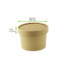 Couvercle carton kraft chaud et froid Diam: 9 cm 9 x 9 x 1,5 cm - 50 unités
