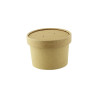 Couvercle carton kraft chaud et froid Diam: 9 cm 9 x 9 x 1,5 cm - 50 unités