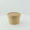 Couvercle carton kraft chaud et froid Diam: 9 cm 9 x 9 x 1,5 cm - 50 unités