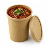Couvercle carton kraft chaud et froid Diam: 9,7 cm 9,7 x 9,7 x 1,5 cm - 50 unités