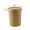 Couvercle carton kraft chaud et froid Diam: 9,7 cm 9,7 x 9,7 x 1,5 cm - 50 unités
