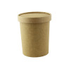 Couvercle carton kraft chaud et froid Diam: 9,7 cm 9,7 x 9,7 x 1,5 cm - 50 unités