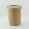 Couvercle carton kraft chaud et froid Diam: 9,7 cm 9,7 x 9,7 x 1,5 cm - 50 unités