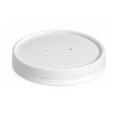 Couvercle carton blanc chaud et froid Diam: 7,4 cm 7,4 cm  x 50 unités