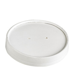 Couvercle carton blanc chaud et froid Diam: 7,4 cm 7,4 cm  x 50 unités