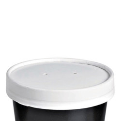 Couvercle carton blanc chaud et froid Diam: 7,4 cm 7,4 cm  x 50 unités