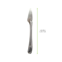 Couteau de table en inox avec étui - 159mm - 50 unités