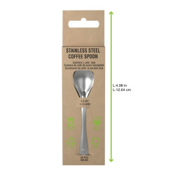 Cuillere a cafe en inox avec étui - 128mm - 50 unités