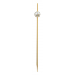 Pique bambou "Bijou" avec perle blanche