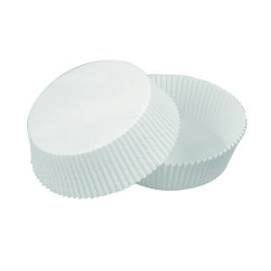 Caissette papier de cuisson ronde blanche siliconée