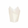 Caissette de cuisson forme tulipe en papier blanc siliconé