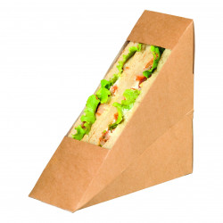 Triangle sandwich kraft simple à fenêtre PLA