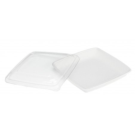 Saladier carré blanc en pulpe Saladier carré blanc en pulpe