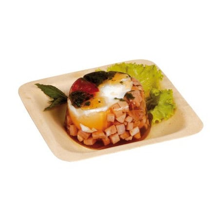 Petite assiette en bois carrée Petite assiette en bois carrée