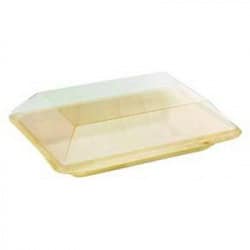 Couvercle transparent pour assiette jetable bois