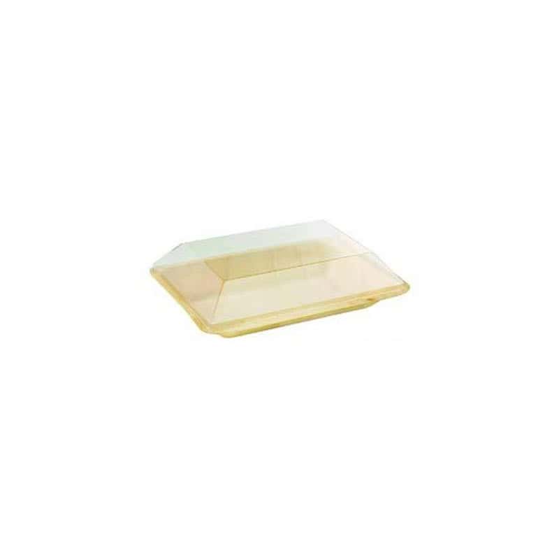 Couvercle transparent pour assiette jetable bois