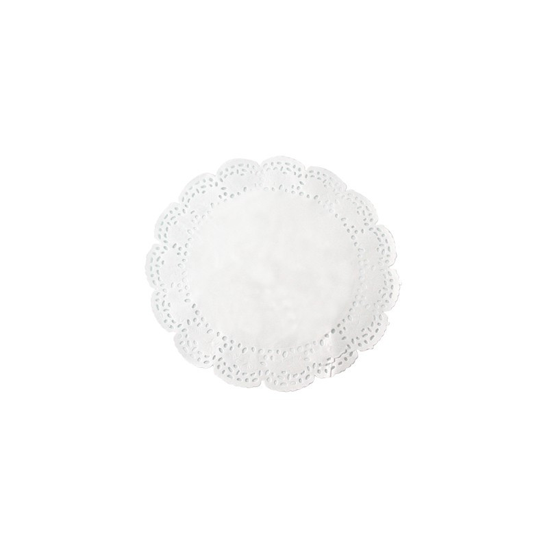 Dentelle papier blanc ronde Diam: 10 cm 10 cm - 250 unités
