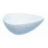 Mini plat ovale en porcelaine blanche
