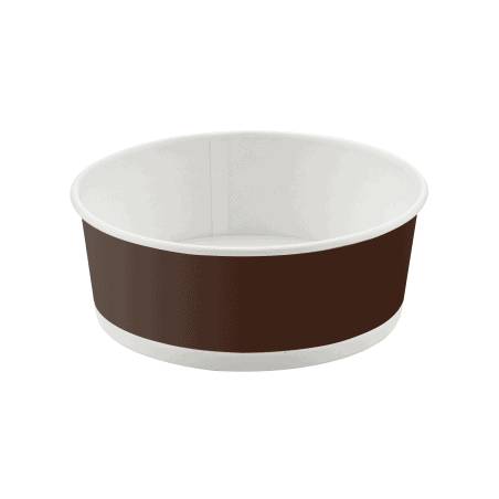 Saladier rond en carton marron foncé "Buckaty" Saladier rond en carton marron foncé "Buckaty"