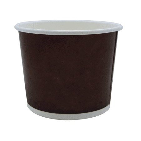 Pot carton marron foncé chaud et froid Pot carton marron foncé chaud et froid