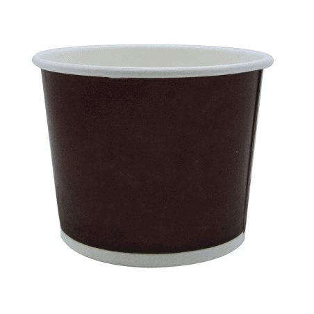 Pot carton marron foncé chaud et froid