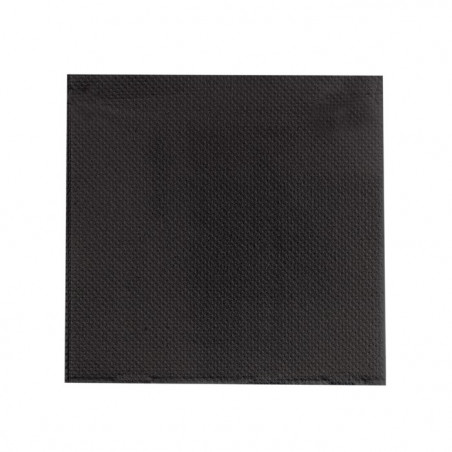 Serviette micropoint noire 2 plis