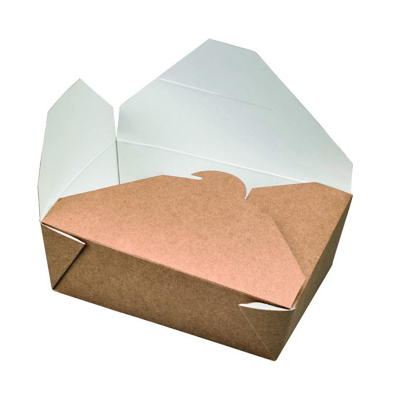 Boîte repas carton kraft 800 ml 15,5 x 11,7 x 5 cm - 50 unités