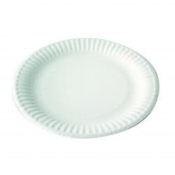 Assiette Ronde Carton Blanc