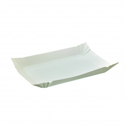 Assiette Barque Carton Blanc 240X180X20Mm