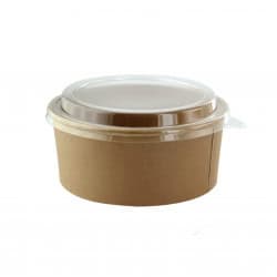 Saladier Rond Carton Kraft Brun