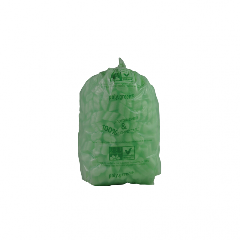 Sac poubelle vert 60000 ml 38 x 15 x 82 cm - 25 unités