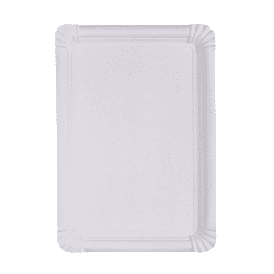 Assiette Blanche Rectangulaire En Carton Recycle