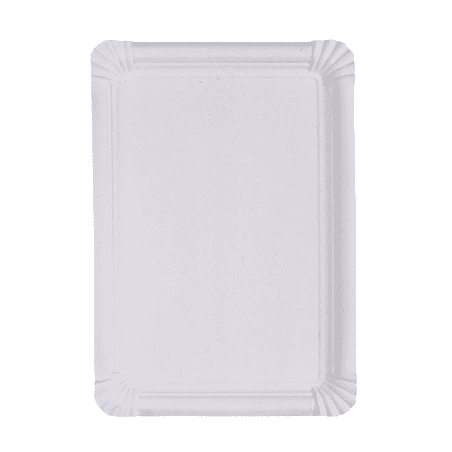 Assiette Blanche Rectangulaire En Carton Recycle