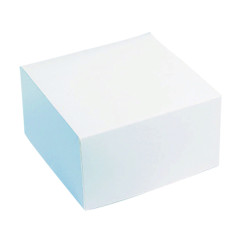 Boîte pâtissière carton blanche Par 25 unités L: 16 cm x l: 16 cm x H: 5 cm x P: 22,2 g