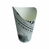 Gobelet snack carton blanc décor journal Par 50 unités L: 8,8 cm x l: 6 cm x H: 13,3 cm x P: 7,3 g