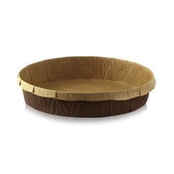 Moule de cuisson papier kraft rond Par 80 unités L: 18 cm x l: 16,5 cm x H: 3,5 cm x P: 8,66 g