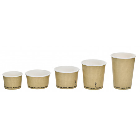 Pot à soupe carton blanc Par 25 unités L: 9 cm x l: 7,5 cm x H: 6,2 cm x P: 8,15 g