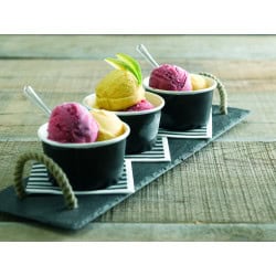 Pot carton noir chaud et froid Par 50 unités L: 9,5 cm x l: 7,2 cm x H: 6,2 cm x P: 6,9 g
