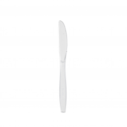 Couteau plastique PS transparent "Majesty" Par 100 unités L: 19,2 cm x P: 4,5 g